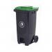 Pedal operated wheelie bin with coloured lid 421102