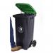 Pedal operated wheelie bin with coloured lid 421102