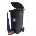 Pedal operated wheelie bin with coloured lid 421103