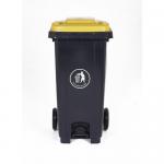 Pedal operated wheelie bin with coloured lid 421105