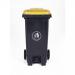 Pedal operated wheelie bin with coloured lid 421105