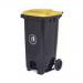 Pedal operated wheelie bin with coloured lid 421105