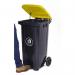 Pedal operated wheelie bin with coloured lid 421105