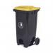 Pedal operated wheelie bin with coloured lid 421105