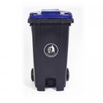 Pedal operated wheelie bin with coloured lid 421106