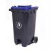 Pedal operated wheelie bin with coloured lid 421106