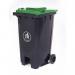 Pedal operated wheelie bin with coloured lid 421107