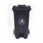 Pedal operated wheelie bin with coloured lid 421108