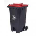 Pedal operated wheelie bin with coloured lid 421109