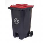 Pedal operated wheelie bin with coloured lid 421109