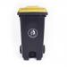 Pedal operated wheelie bin with coloured lid 421110