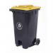 Pedal operated wheelie bin with coloured lid 421110