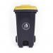 Pedal operated wheelie bin with coloured lid 421110