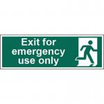 Exit for Emergencyuse Only 1.2 mm Recyclable Pp (450 mm X 150 Mm) 421180