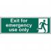 Exit for Emergencyuse Only 1.2 mm Recyclable Pp (450 mm X 150 Mm) 421180
