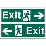 Exit Man Running Arrowleftright - Sapp (300 X 100 Mm) Set of 2 421183