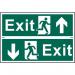 Exit Man Running Arrowupdown - Sapp (300 X 100 Mm) Set of 2 421184