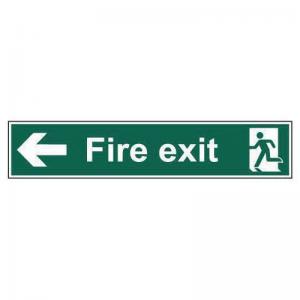Fire Exit Man Arrow Left - Sav 750 X 150mm 421187
