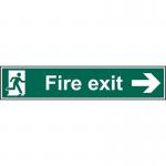 Fire Exit (man Arrowright) - 1.2 mm Recyclable Pp (750 X 150 Mm) 421188