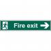 Fire Exit (man Arrowright) - 1.2 mm Recyclable Pp (750 X 150 Mm) 421188