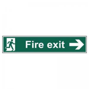 Fire Exit Man Arrow Right - Sav 750 X 150mm 421189