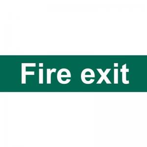 Fire Exit Text Only - Sapp 200 X 50mm 421208