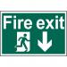 Fire Exit Arrowdown - 1.2 mm Recyclable Pp (300 X 200 Mm) 421210
