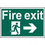 Fire Exit Arrow Right- 1.2 mm Recyclable Pp (300 X 200 Mm) 421212