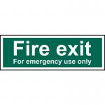 Fire Exit for Emergencyuse Only - 1.2 mm Recyclable Pp (300 X 100 Mm) 421214