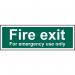 Fire Exit for Emergencyuse Only - 1.2 mm Recyclable Pp (300 X 100 Mm) 421214