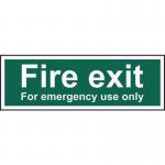 Fire Exit for Emergencyuse Only - Sav (300 X 100 Mm) 421215