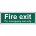 Fire Exit for Emergencyuse Only - Sav (300 X 100 Mm) 421215