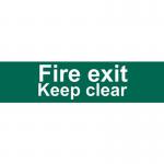 Fire Exit Keep Clear(text Only) - Sapp (200 X 50 Mm) 421216