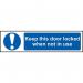 Keep This Door Lockedwhen Not in Use - Sapp (200 X 50 Mm) 421220