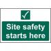 Site Safety Startshere - 1.2 mm Recyclable Pp (400 X 300 Mm) 421226