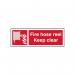 Fire Hose Keep Clear- 1.2 mm Recyclable Pp (300 X 100 Mm) 421229