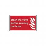 Open The Valve Before Runningout Hose - Sav (250 X 150 Mm) 421254