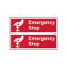 Emergency Stopsapp (300 X 100 Mm) Pack of 2 421264