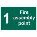Fire Assembly Point 1 - 1.2 mm Recyclable Pp (300 X 200 Mm) 421315