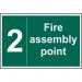 Fire Assembly Point 2 - 1.2 mm Recyclable Pp (600 X 400 Mm) 421320