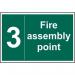 Fire Assembly Point 3 - 1.2 mm Recyclable Pp (300 X 200 Mm) 421323
