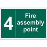 Fire Assembly Point 4 - 1.2 mm Recyclable Pp (600 X 400 Mm) 421328