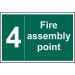 Fire Assembly Point 4 - 1.2 mm Recyclable Pp (600 X 400 Mm) 421328