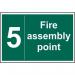 Fire Assembly Point 5 - 1.2 mm Recyclable Pp (600 X 400 Mm) 421332