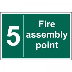 Fire Assembly Point 5 - Sav 300 X 200mm 421333