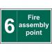 Fire Assembly Point 6 - Sav (600 X 400 Mm) 421338
