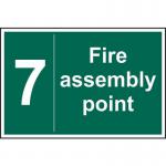 Fire Assembly Point 7 - 1.2 mm Recyclable Pp (300 X 200 Mm) 421339
