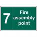 Fire Assembly Point 7 - 1.2 mm Recyclable Pp (300 X 200 Mm) 421339