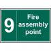 Fire Assembly Point 9 - 1.2 mm Recyclable Pp (300 X 200 Mm) 421347