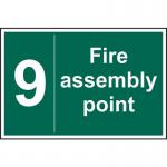 Fire Assembly Point 9 - Sav (600 X 400 Mm) 421350